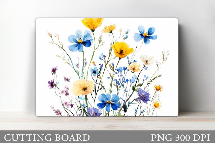 Wildflowers Cutting Board. Flowers Cutting Board Sublimation