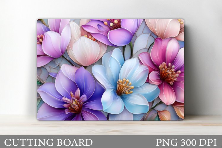 Flowers Cutting Board. Floral Cutting Board Sublimation example image 1