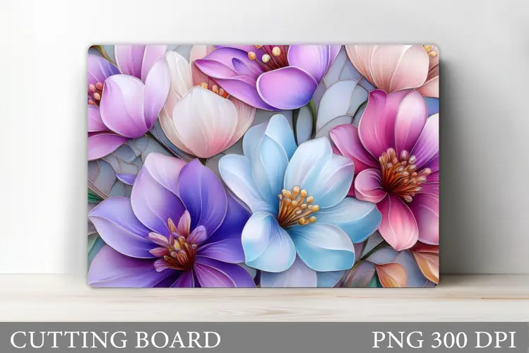 Flowers Cutting Board. Floral Cutting Board Sublimation