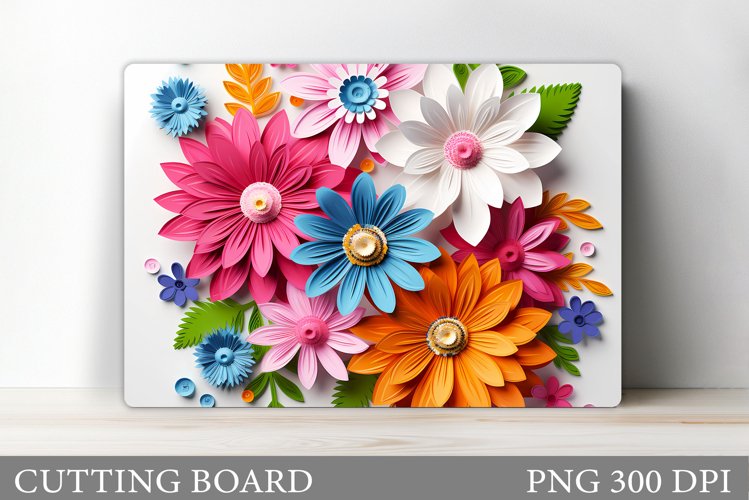 Flowers Cutting Board Design. Flowers Kitchen Cutting Board example image 1