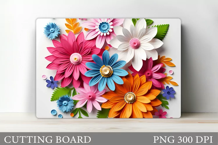 Flowers Cutting Board Design. Flowers Kitchen Cutting Board