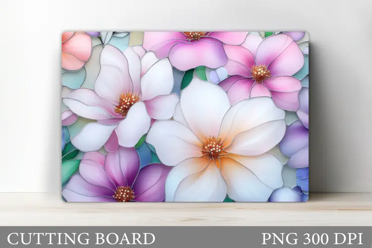Flowers Cutting Board. Floral Cutting Board Sublimation