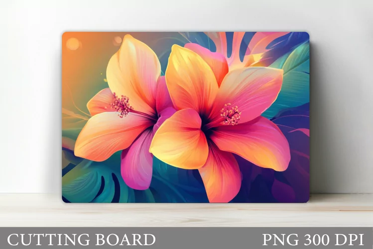 Flowers Cutting Board Design. Flowers Kitchen Cutting Board