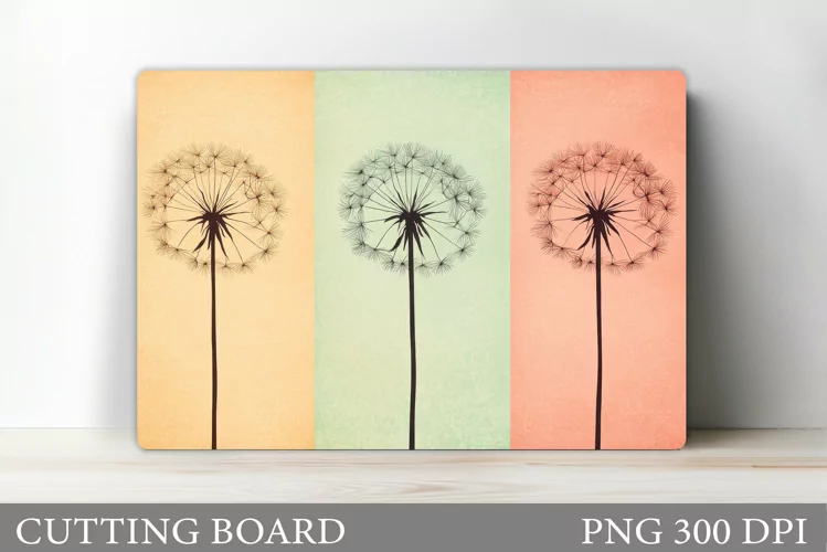 Dandelions Cutting Board. Flowers Kitchen Cutting Board
