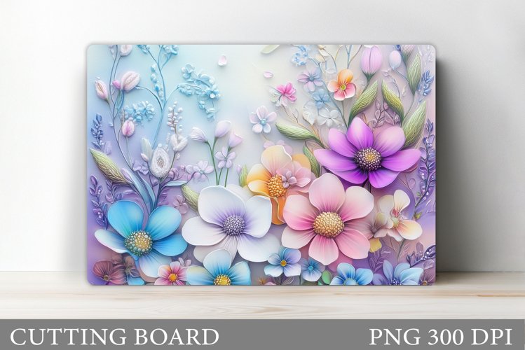 Flowers Cutting Board. Floral Cutting Board Design example image 1