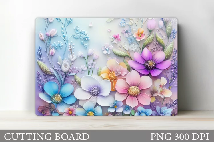 Flowers Cutting Board. Floral Cutting Board Design