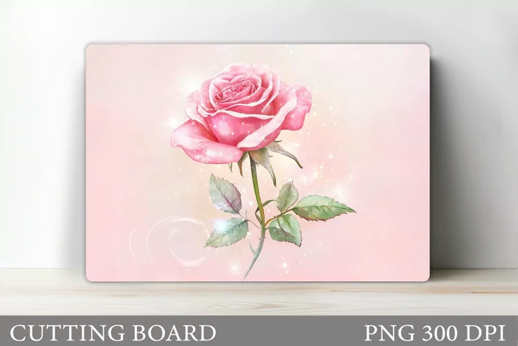 Rose Cutting Board Design. Flowers Cutting Board Sublimation