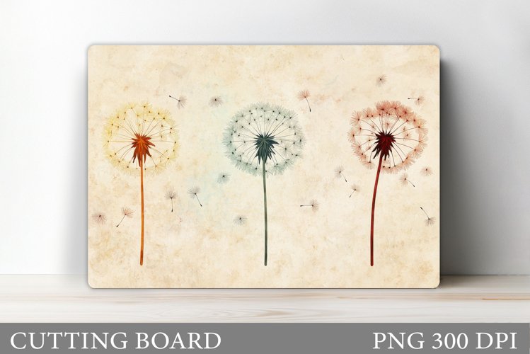 Dandelions Cutting Board. Flowers Kitchen Cutting Board example image 1