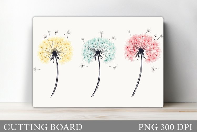 Dandelions Cutting Board. Flowers Kitchen Cutting Board