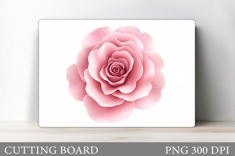 Rose Cutting Board Sublimation. Flowers Cutting Board Design example image 1