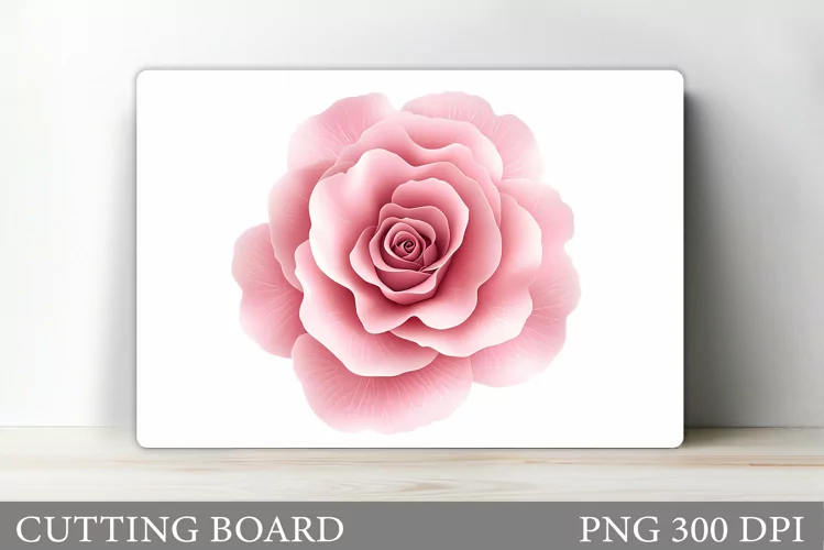 Rose Cutting Board Sublimation. Flowers Cutting Board Design