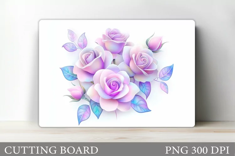 Roses Cutting Board Design. Flowers Cutting Board