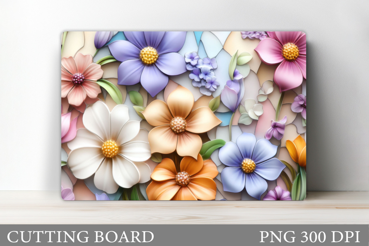 Flowers Cutting Board Sublimation. Wildflowers Cutting Board