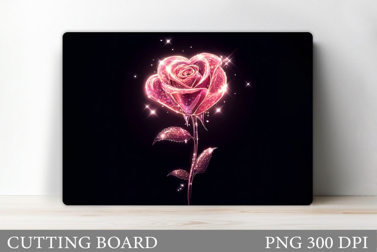 Rose Cutting Board Design. Flowers Cutting Board Sublimation example image 1