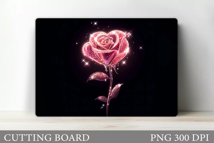 Rose Cutting Board Design. Flowers Cutting Board Sublimation