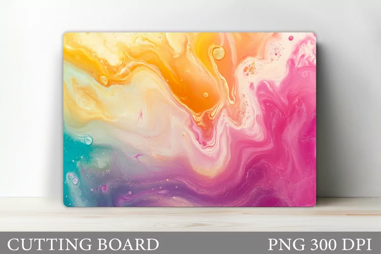 Abstraction Cutting Board Design. Watercolor Cutting Board