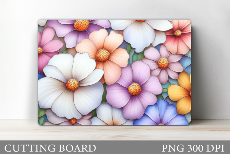 Wildflowers Cutting Board. Flowers Cutting Board Sublimation