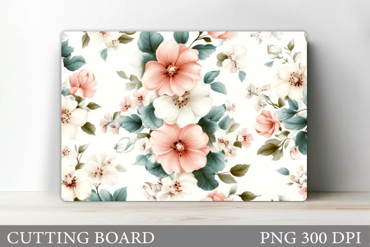 Flowers Cutting Board Design. Flowers Kitchen Cutting Board