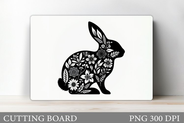 Floral Bunny Cutting Board Design. Bunny (5191121)