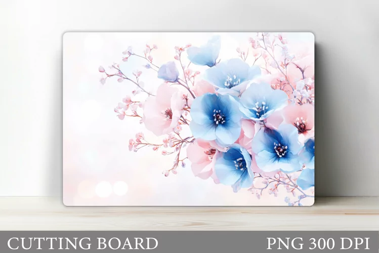 Flowers Cutting Board. Floral Cutting Board Sublimation