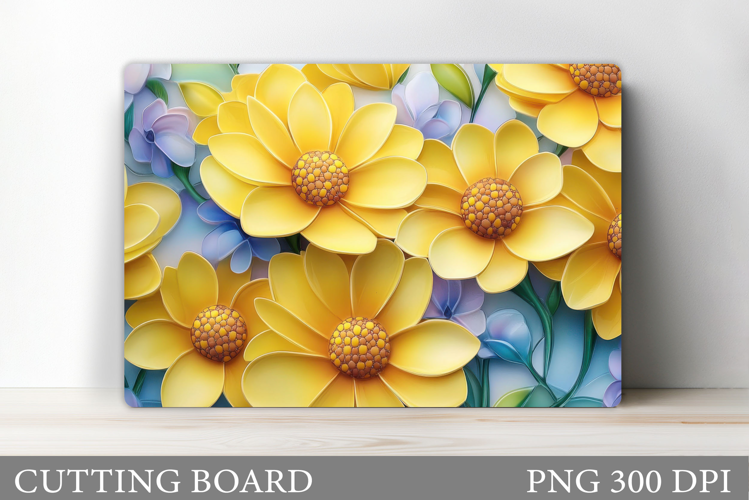 Floral Cutting Board Design. Flowers Cutting Board