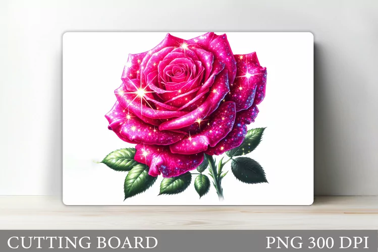 Rose Cutting Board Sublimation. Flowers Cutting Board Design