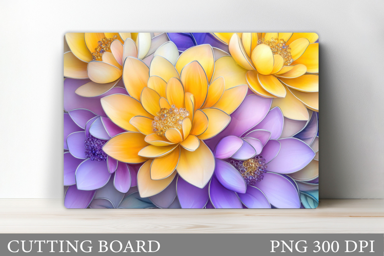 Floral Cutting Board Design. Flowers Cutting Board