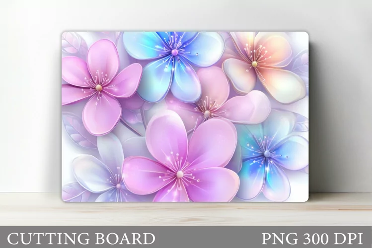 Flowers Cutting Board. Floral Cutting Board Design