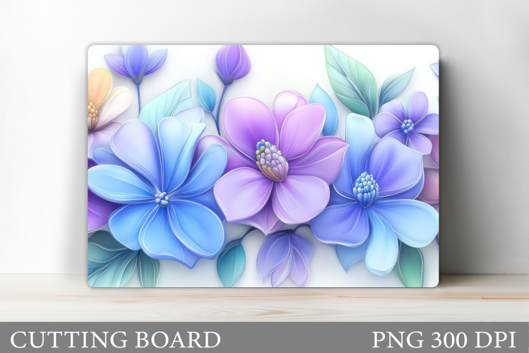 Flowers Cutting Board. Floral Cutting Board Sublimation