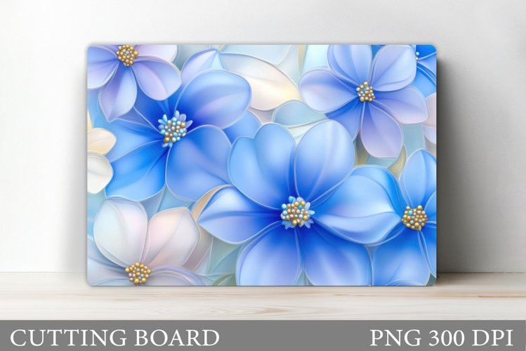 Floral Cutting Board Design. Flowers Cutting Board example image 1