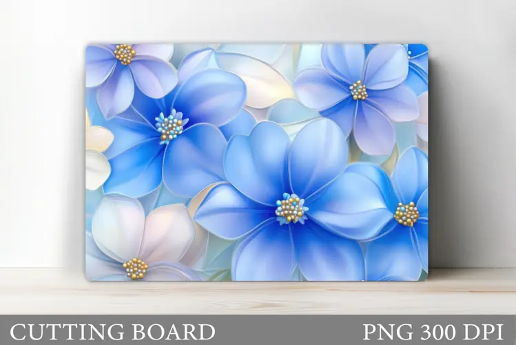 Floral Cutting Board Design. Flowers Cutting Board