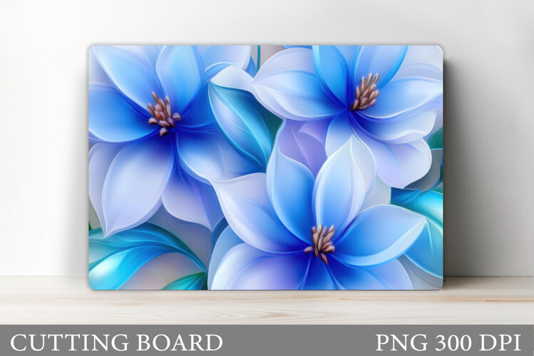 Floral Cutting Board Design. Flowers Cutting Board example image 1