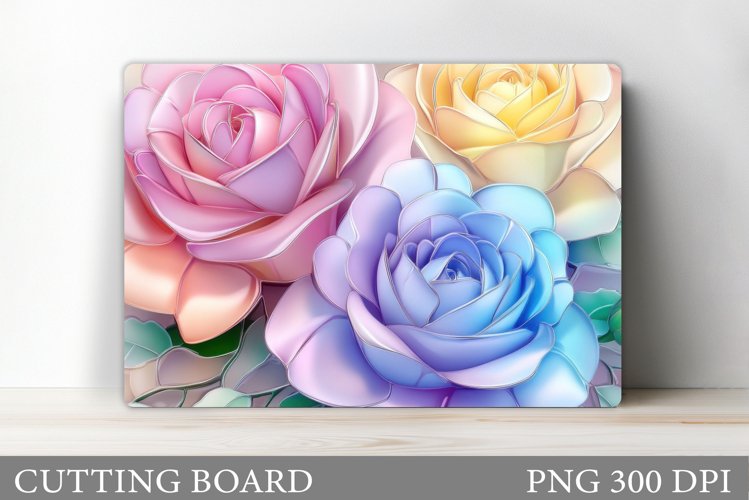 Roses Cutting Board Design. Roses Sublimation example image 1