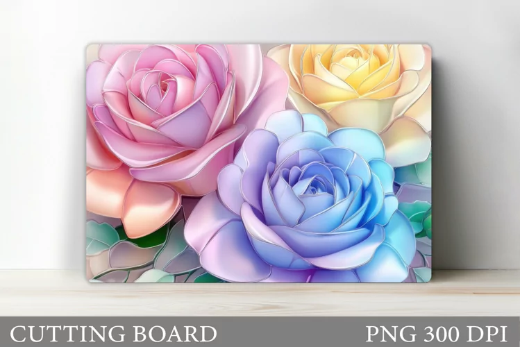 Roses Cutting Board Design. Roses Sublimation