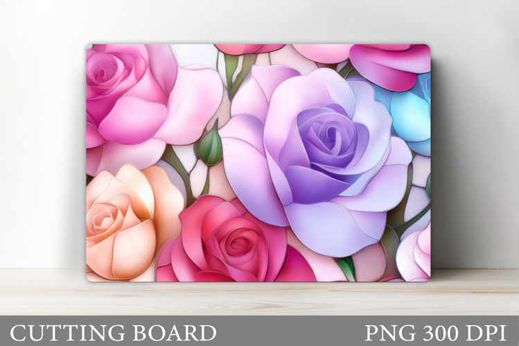 Roses Cutting Board Design. Flowers Cutting Board