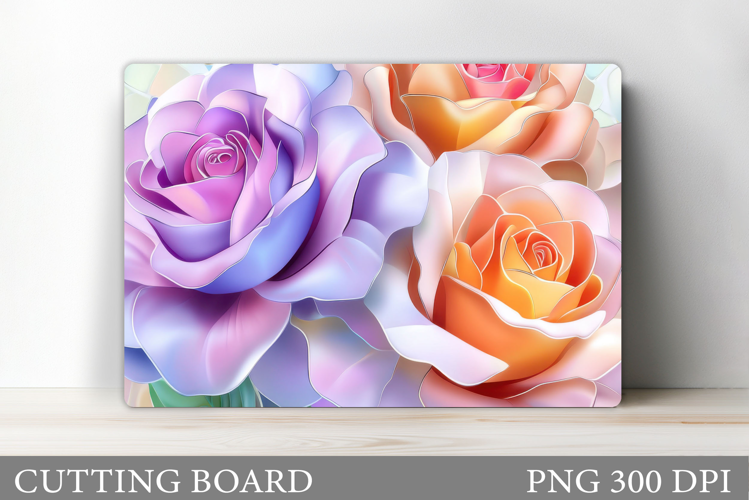 Roses Cutting Board Design. Flowers Cutting Board