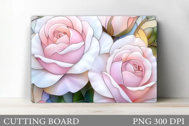 Roses Cutting Board Design. Flowers Cutting Board