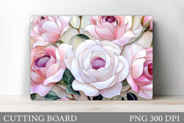 Roses Cutting Board Design. Roses Sublimation example image 1