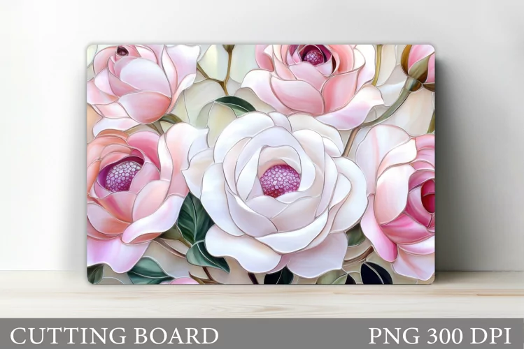 Roses Cutting Board Design. Roses Sublimation