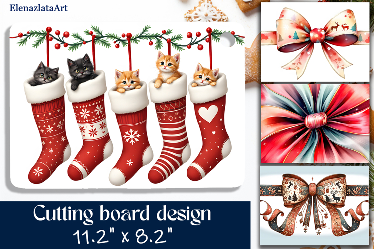 Merry christmas Sublimation cutting board, Winter board
