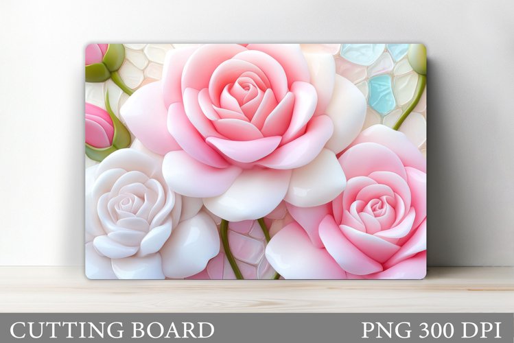 Roses Cutting Board Design. Roses Sublimation example image 1