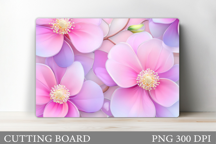 Flowers Cutting Board Sublimation. Wildflowers Cutting Board