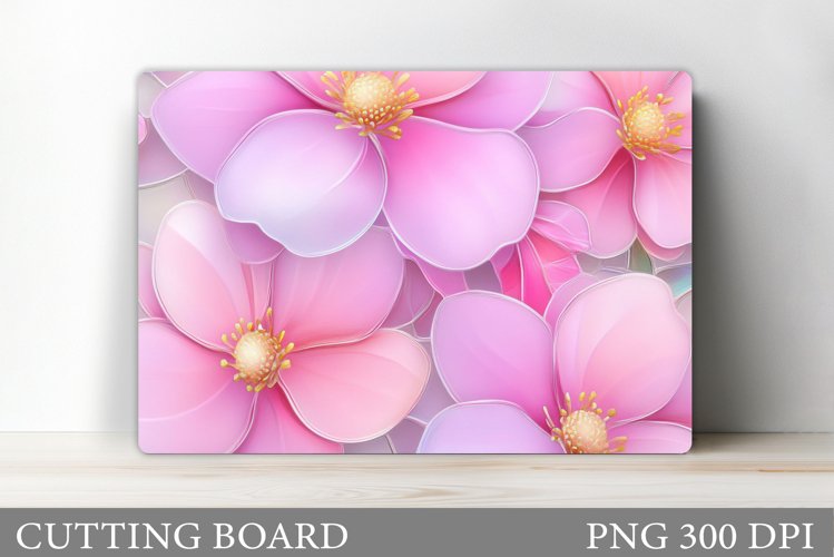 Flowers Cutting Board Sublimation. Wildflowers Cutting Board example image 1