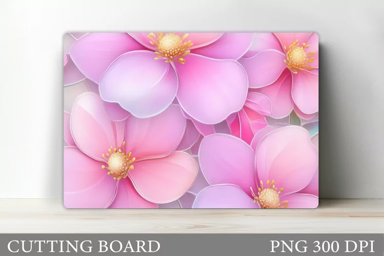 Flowers Cutting Board Sublimation. Wildflowers Cutting Board