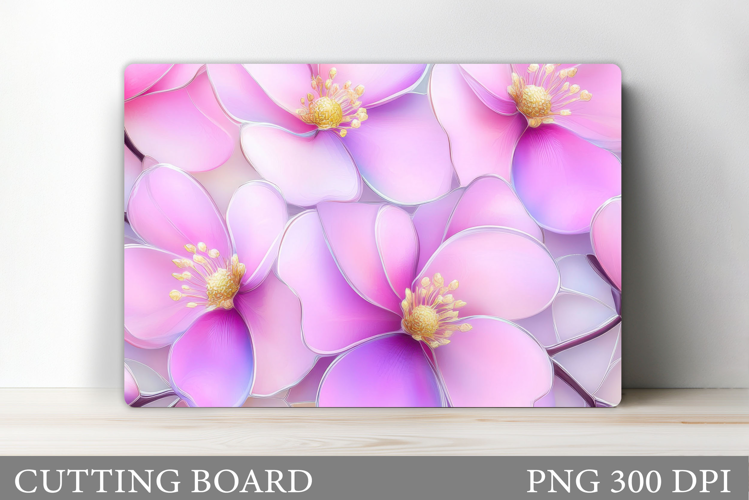 Flowers Cutting Board Sublimation. Wildflowers Cutting Board