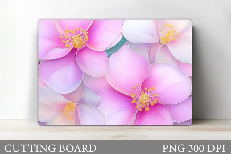 Floral Cutting Board Design. Flowers Cutting Board