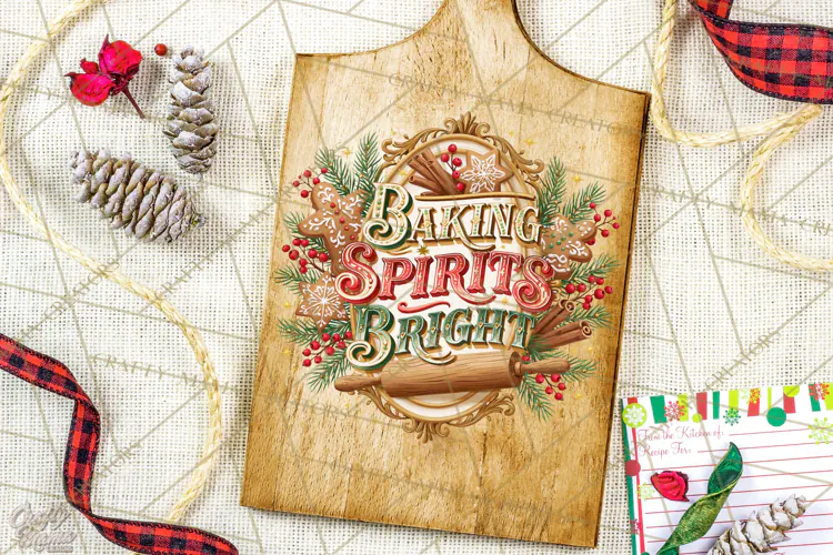 Kitchen Sayings, Cutting Board Quotes PNG, Vintage Tea Towel