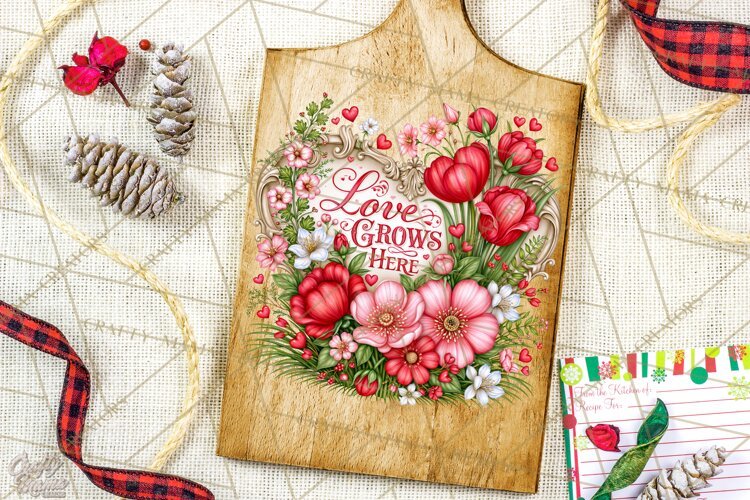 Kitchen Sayings, Cutting Board Quotes PNG, Vintage Tea Towel example image 1