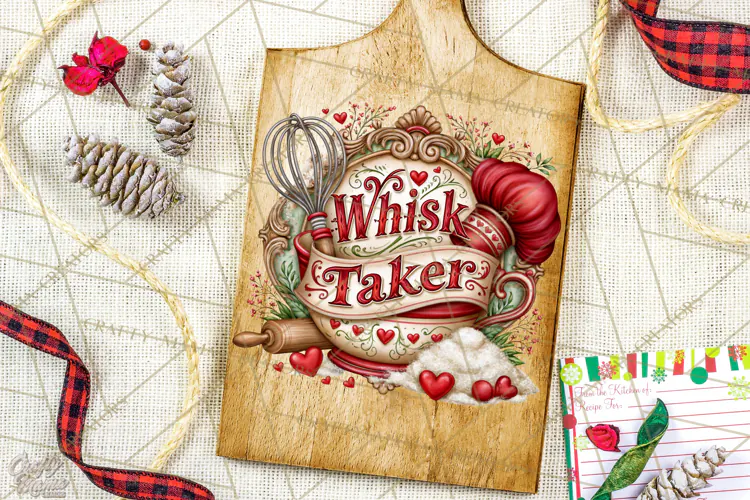 Kitchen Sayings, Cutting Board Quotes PNG, Vintage Tea Towel
