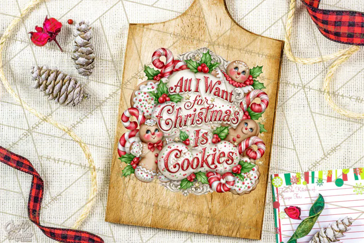 Kitchen Sayings, Cutting Board Quotes PNG, Vintage Tea Towel